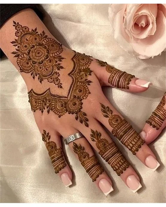 Artistic Droplet Back Hand Mehndi Design Design Artistic Droplet Back Hand Mehndi Design Design
